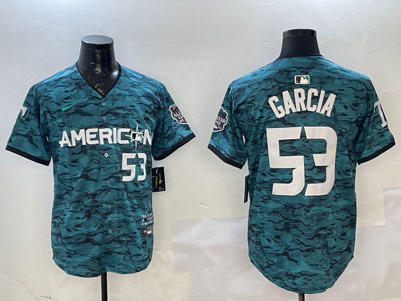 Men Texas Rangers #53 Garcia Blue All star 2025 Nike MLB Jersey style 1